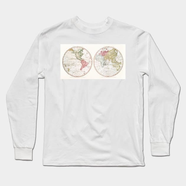 Bisectional Globe Long Sleeve T-Shirt by Big Term Designs